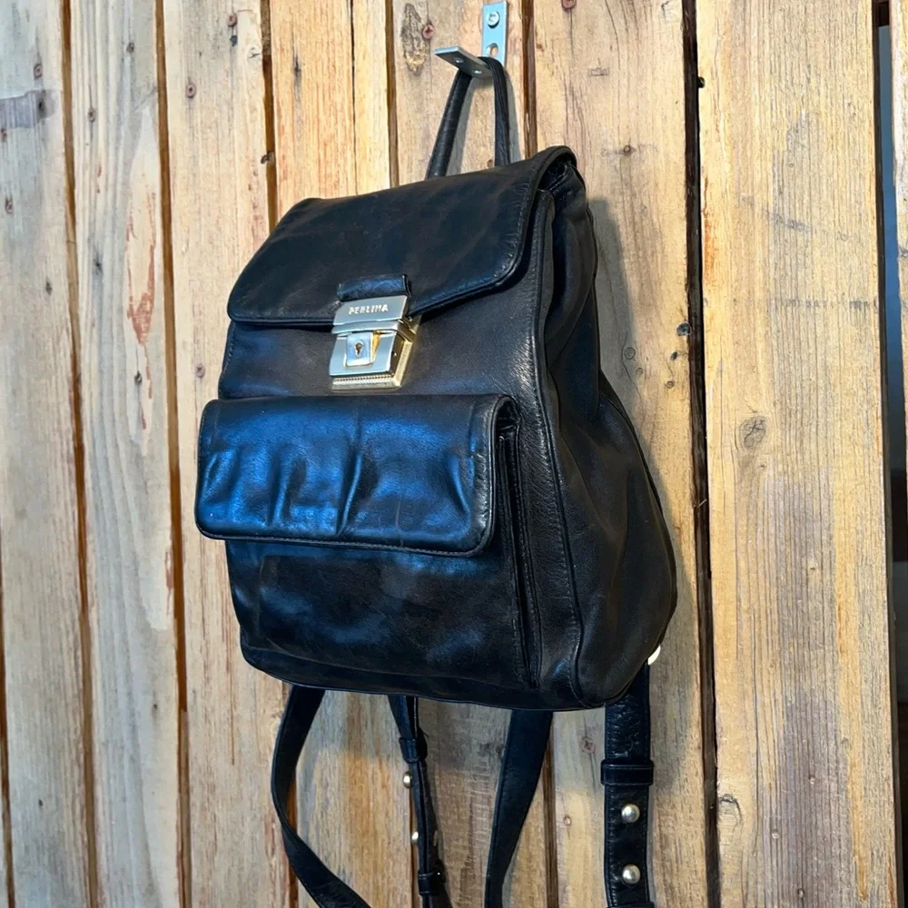 Perlina Black Leather Black